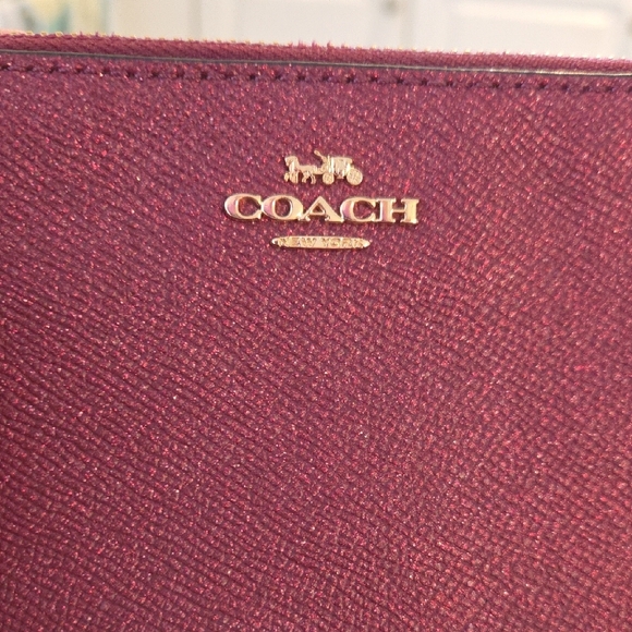 Coach Wristlet Clutch with Gold Logo - Picture 3 of 5